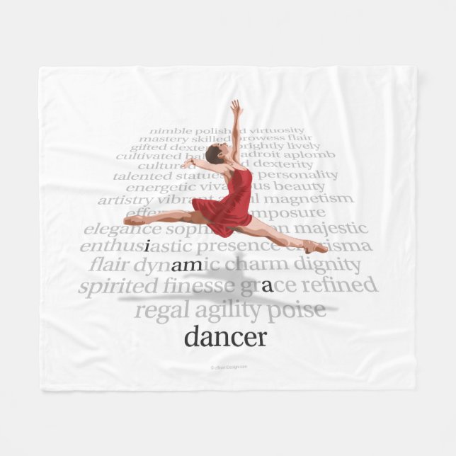 I Am A Dancer Fleece Blanket (Front (Horizontal))