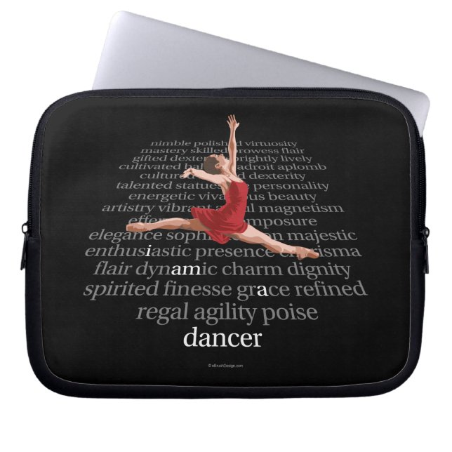 I Am A Dancer Laptop Sleeve (Front)