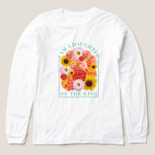 I Am a Daughter of The King Christian Floral Tri-B Tri-Blend Shirt
