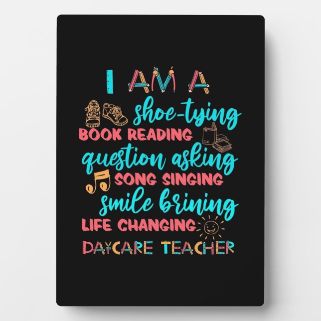 I Am A Daycare Teacher Plaque (Front)