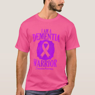 I Am A Dementia Warrior Alzheimer's Awareness purp T-Shirt