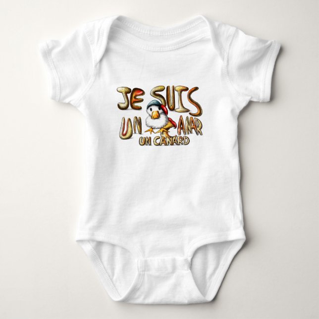 I am a duck baby bodysuit (Front)