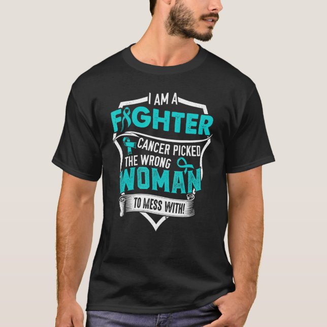 I Am A Fighter  Interstitial Cystitis Awareness Su T-Shirt (Front)