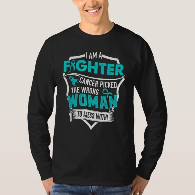 I Am A Fighter  Interstitial Cystitis Awareness Su T-Shirt (Front)