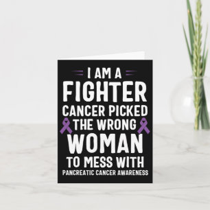 I Am A Fighter Pancreatic Cancer Awareness  Card