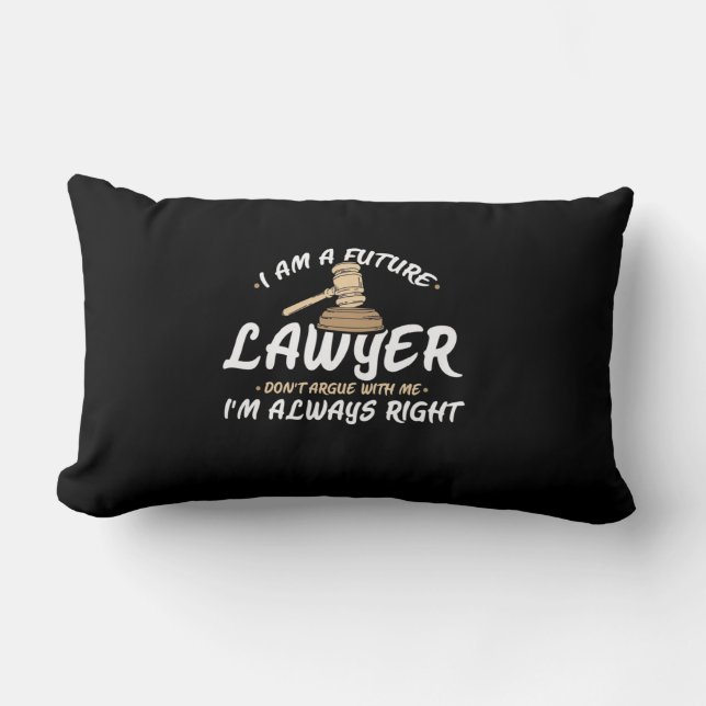 I Am A Future Lawyer Lumbar Cushion (Front)