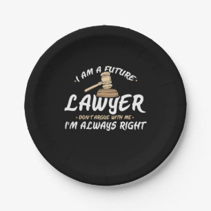 I Am A Future Lawyer Paper Plate