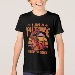 I Am A Future Paleontologist T-Rex Retro Sunset Tri-Blend Shirt