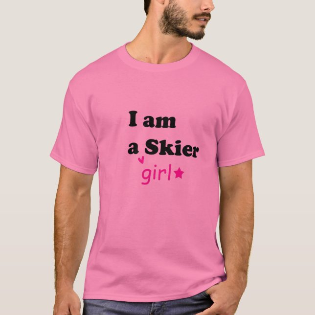 i am a girl skier T-Shirt (Front)