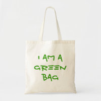 i am a green bag reusable enviro shopping bag