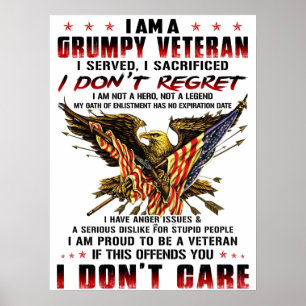 I Am A Grumpy Veteran Poster