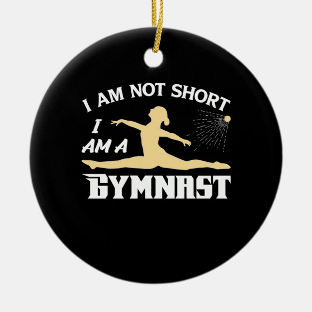 I Am A Gymnast Ceramic Tree Decoration (Front)