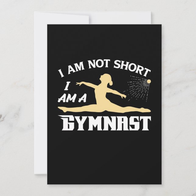 I Am A Gymnast Invitation (Front)