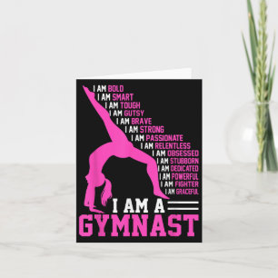 I Am A Gymnast Motivation Handstand Gymnastics Wom Card