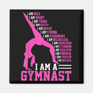 I Am A Gymnast Motivation Handstand Gymnastics Wom Magnet