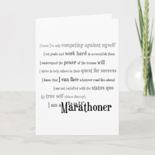 I am a Half Marathoner Congratulations Card