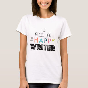 I Am A Happy Writer Scoop Neck Tee