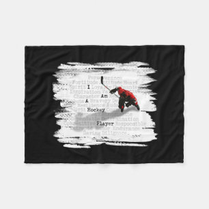 I am a Hockey Player Fleece Blanket
