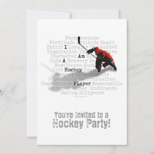 I am a Hockey Player party Invitation