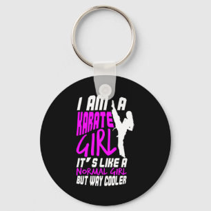 I Am A Karate Girl Quote For Girls Comfort Colors Key Ring