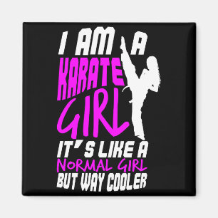 I Am A Karate Girl Quote For Girls Comfort Colors Magnet