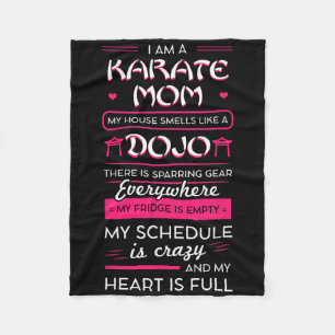 I Am A Karate Mum Japanese Martial Arts Mothers Da Fleece Blanket