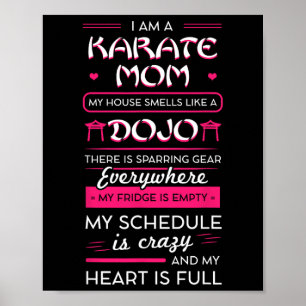 I Am A Karate Mum Japanese Martial Arts Mothers Da Poster