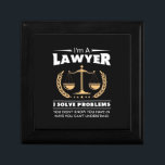 I Am A Lawyer I Solve Problems Gift Box<br><div class="desc">I Am A Lawyer I Solve Problems</div>