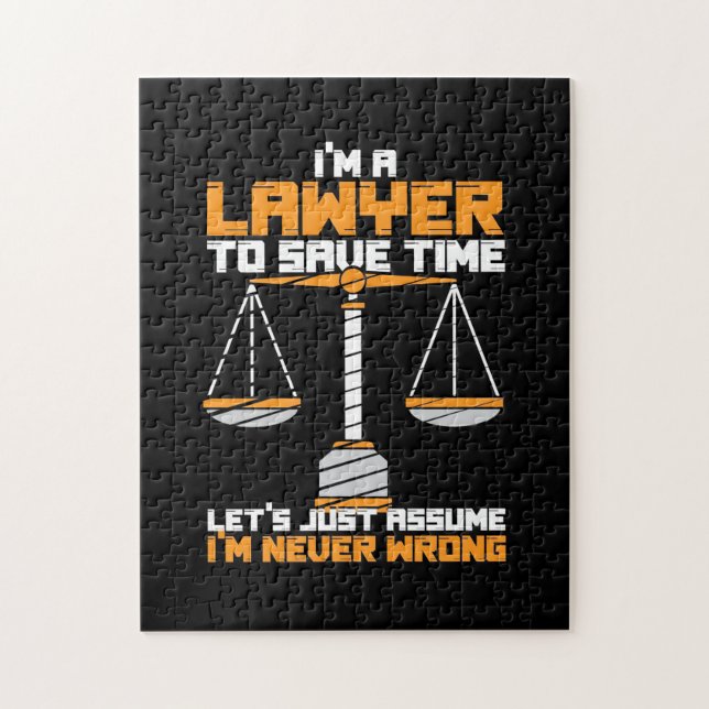 I Am A Lawyer To Save Time Jigsaw Puzzle (Vertical)