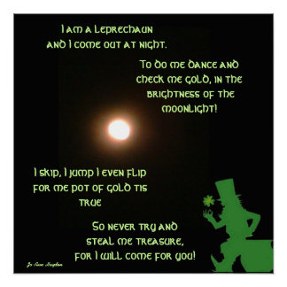 I AM A LEPRECHAUN Glossy Poster