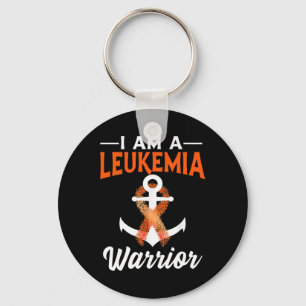 I Am A Leukaemia Warrior Blood Cancer Anchored Ora Key Ring