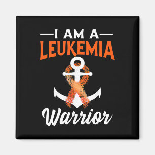 I Am A Leukaemia Warrior Blood Cancer Anchored Ora Magnet