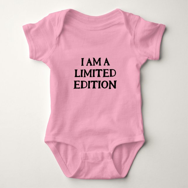 I AM A LIMITED EDITION | CLEVER SAYING | Kids  Baby Bodysuit (Front)