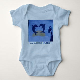 I AM A LITTLE DOLPHIN BABY BODYSUIT