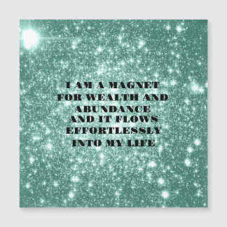 I Am a Magnet For Wealth Affirmation Sticker