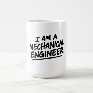 I Am a Mechanical Engineer Bold Brush Typography Coffee Mug