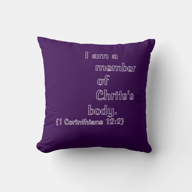 I AM A MEMBER OF CHRIST’S BODY. CUSHION (Front)