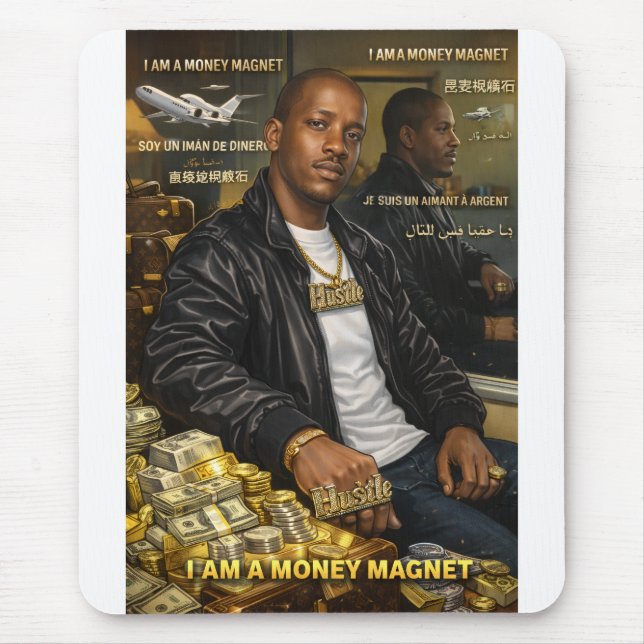 I AM A MONEY MAGNET MOUSE PAD (Front)