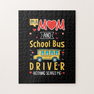 I Am A Mum And School Bus Driver Jigsaw Puzzle