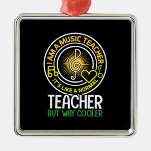 I Am A Music Teacher Metal Tree Decoration