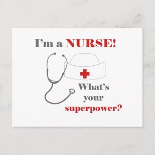 I am a Nurse, whats your superpower Postcard