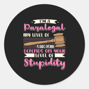 I Am A Paralegal Classic Round Sticker