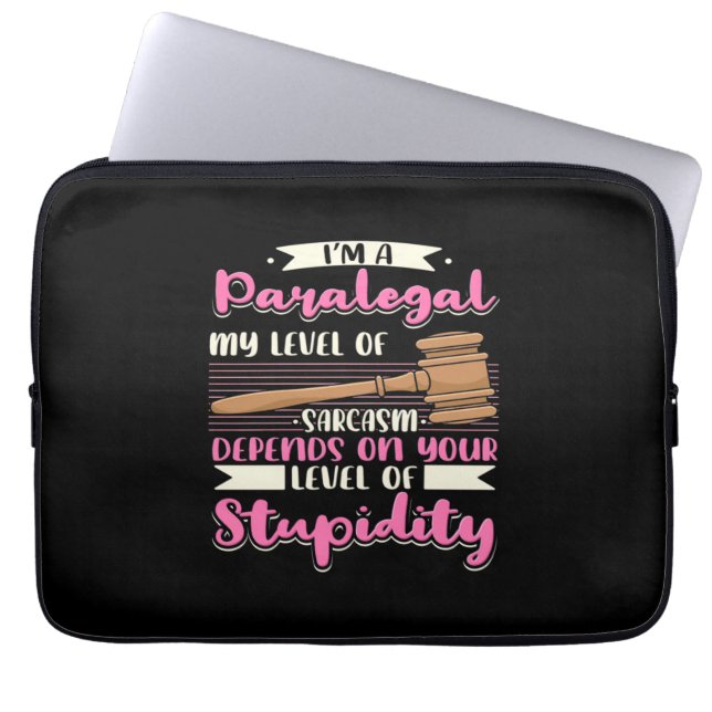 I Am A Paralegal Laptop Sleeve (Front)