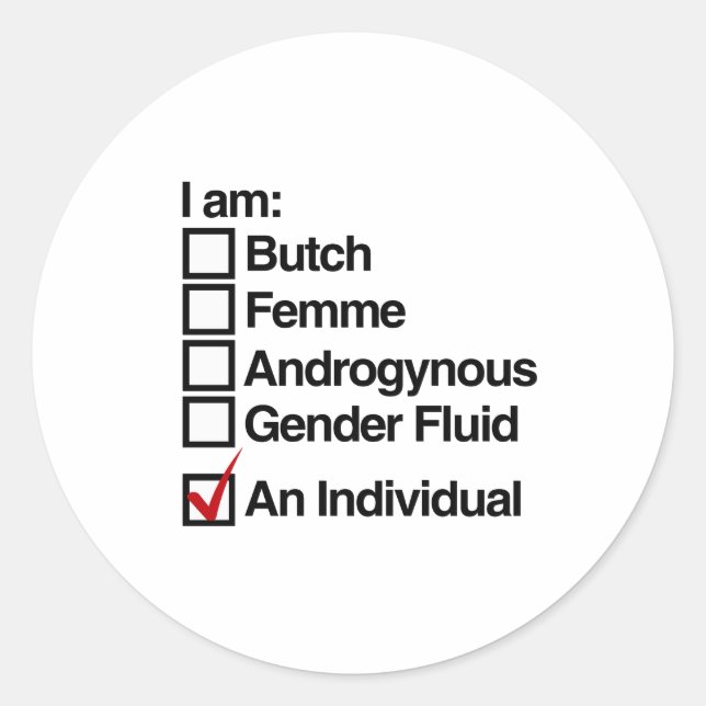 I am a Person (Behaviour) Classic Round Sticker (Front)