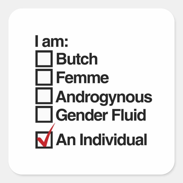 I am a Person (Behaviour) Square Sticker (Front)