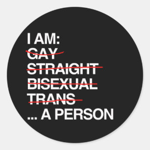 I AM A PERSON CLASSIC ROUND STICKER