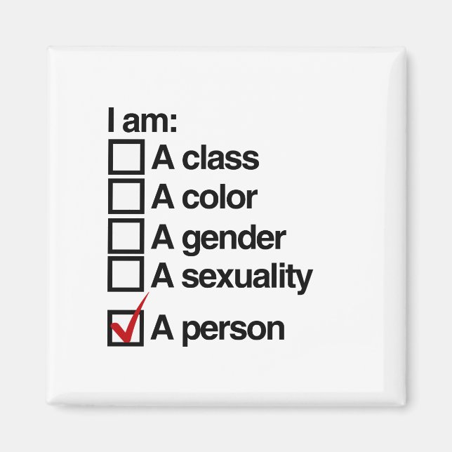 I am a person - non-discrimination magnet (Front)