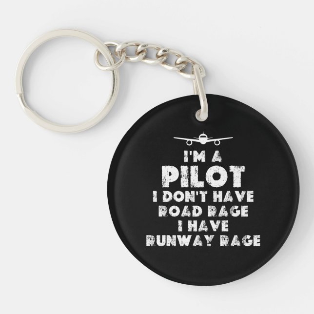 I am a Pilot Funny Key Ring (Front)