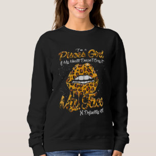 I Am A Pisces Girl Leopard Birthday Astrology Zodi Sweatshirt