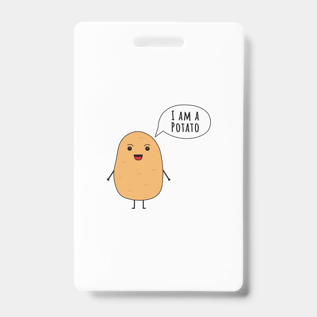 I am a potato ID badge (Front)
